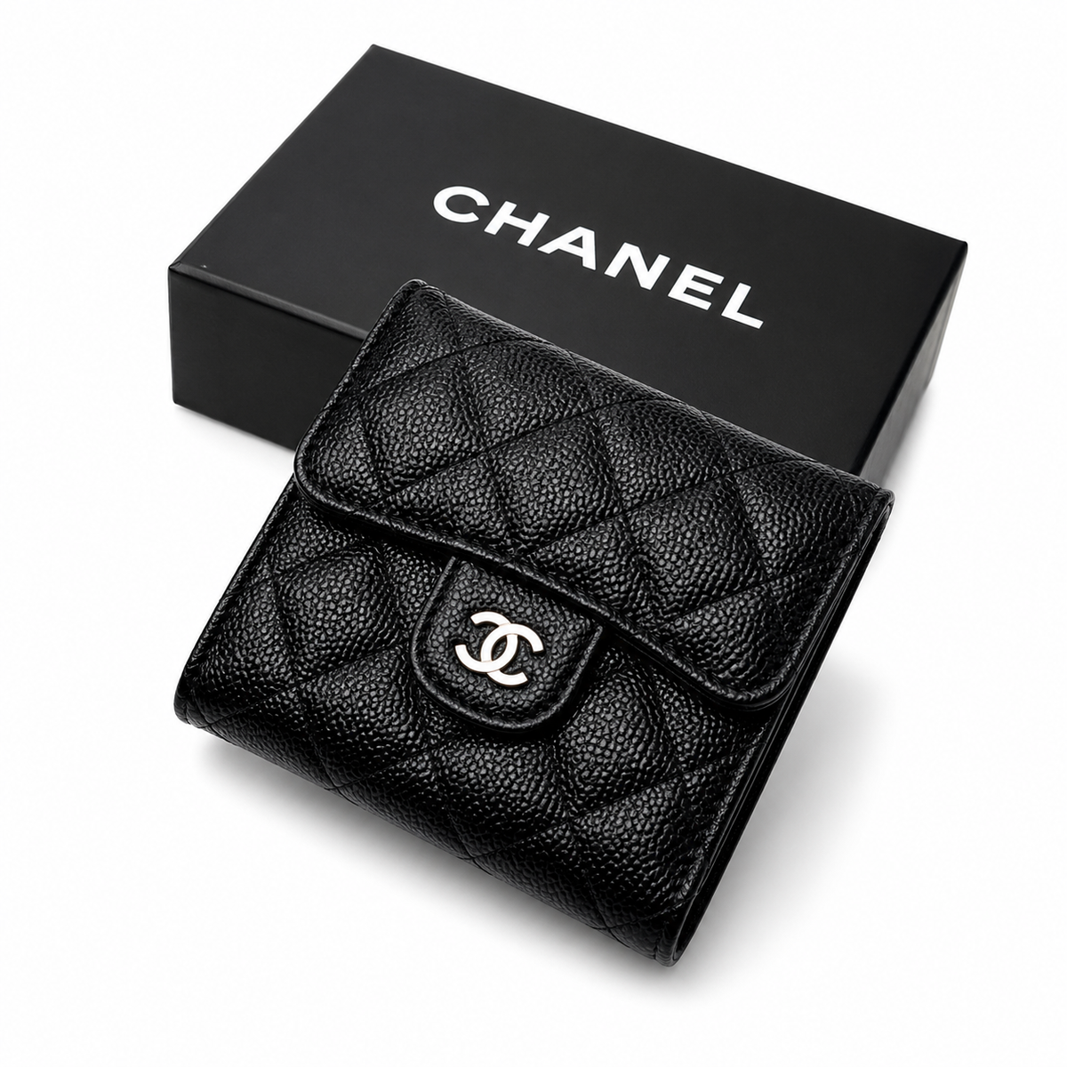 Chanel Iconic Noir Quilted Executive Wallet
