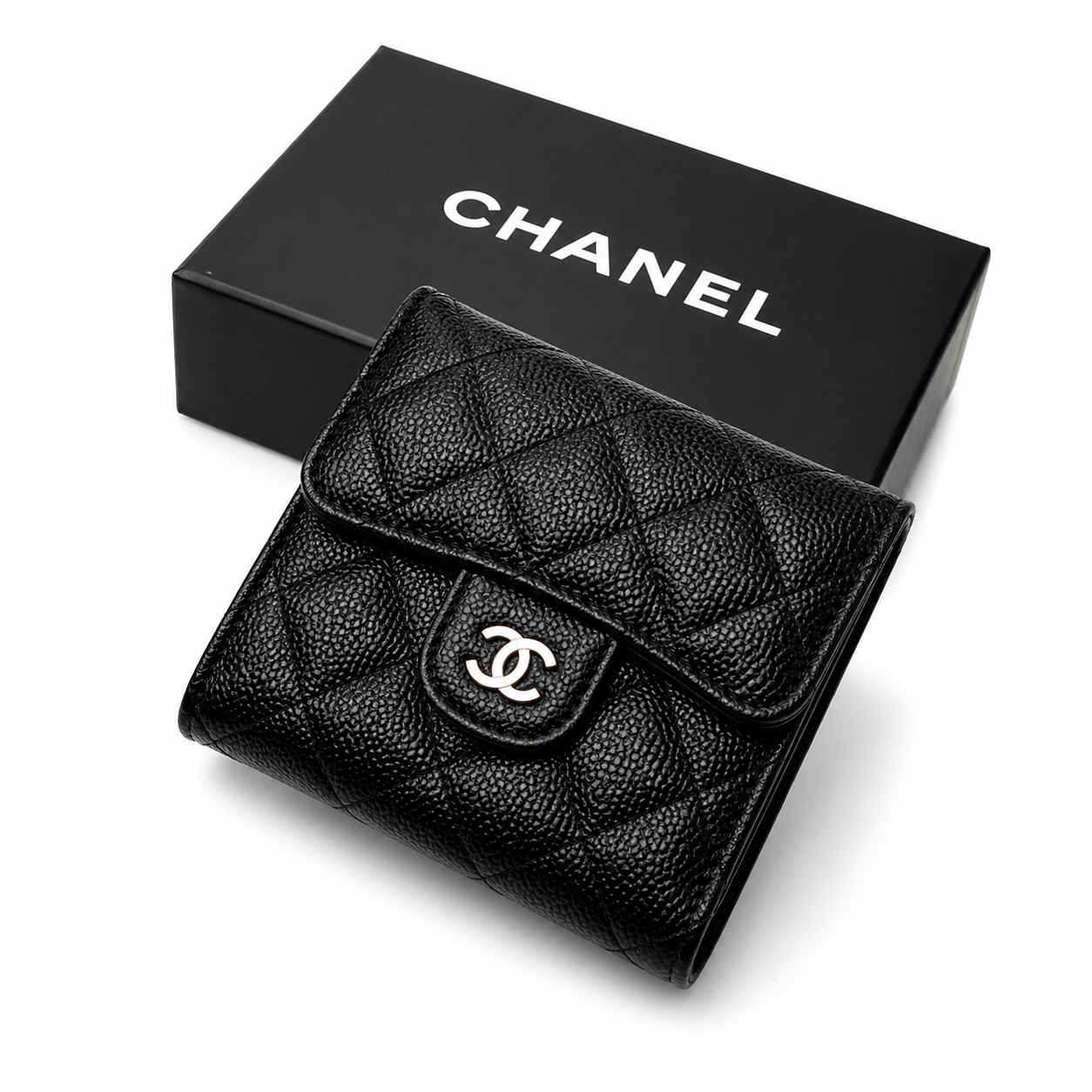 Chanel Iconic Noir Quilted Executive Wallet