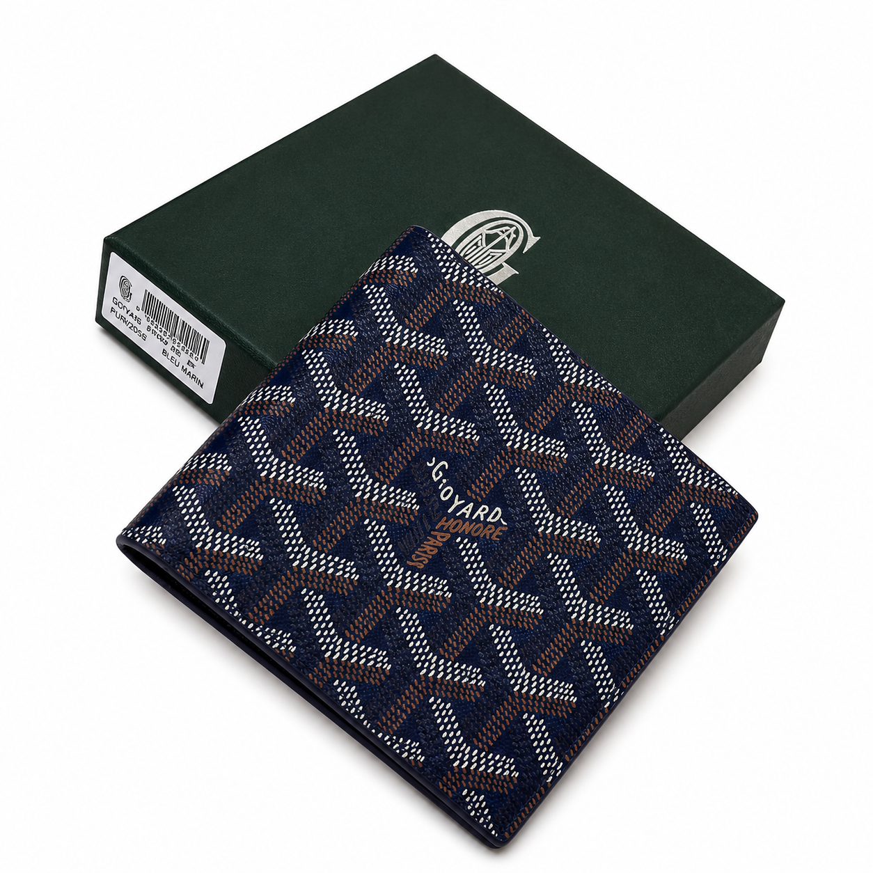 Goya Midnight Blue Structured Slim Wallet