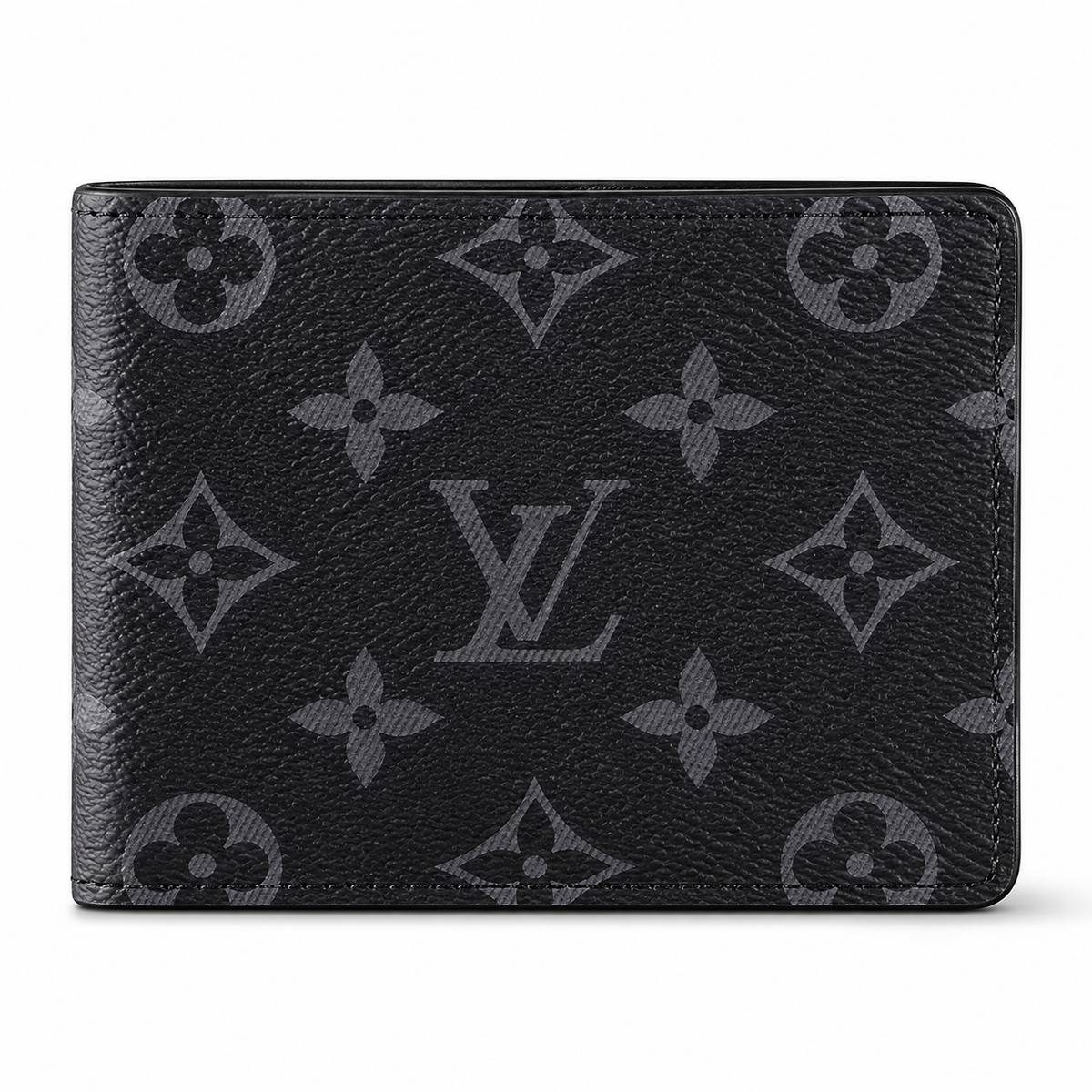 LV Signature Floral Monogram Wallet - Midnight Black