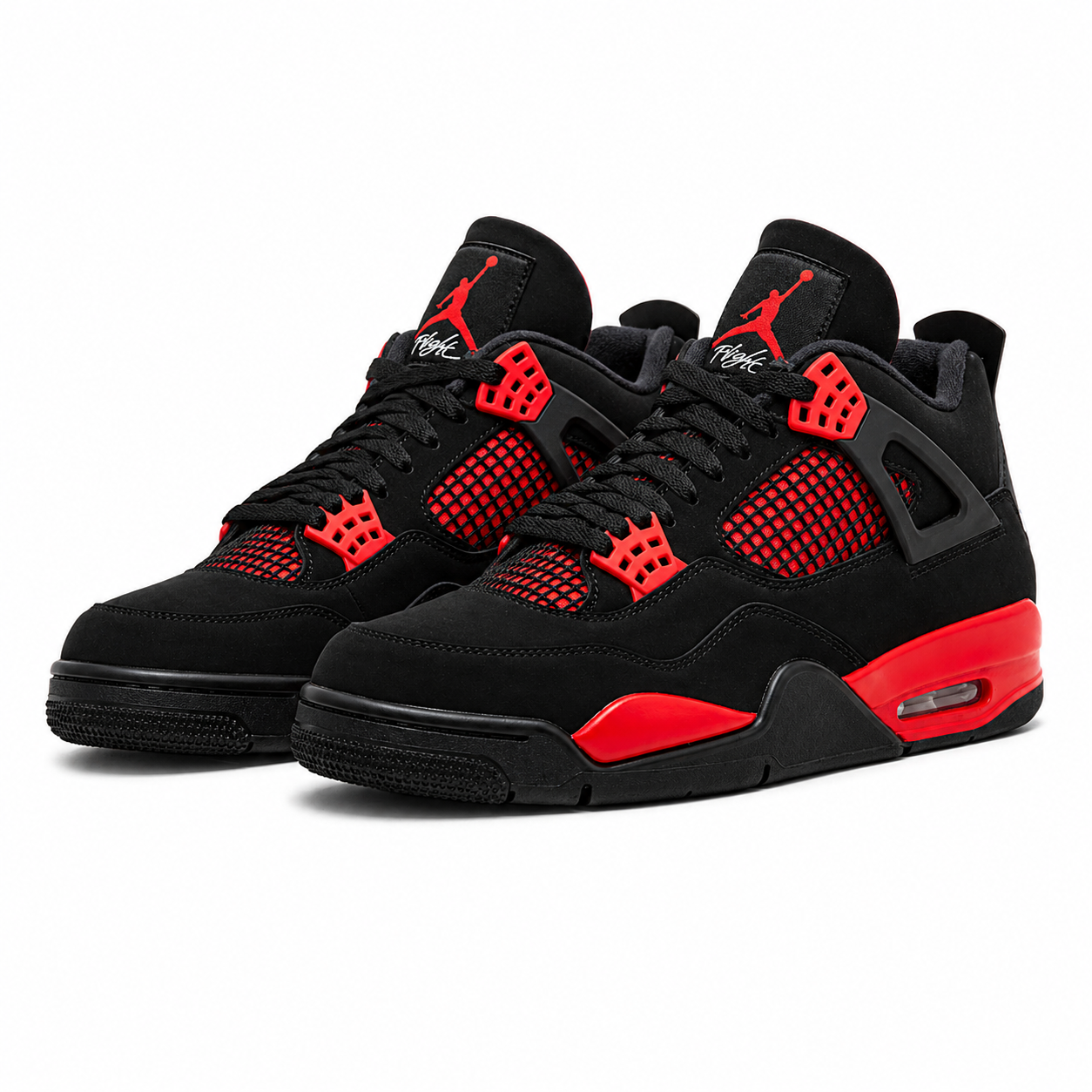 Air Jordan 4 Red Thunder Black & Crimson Sneakers