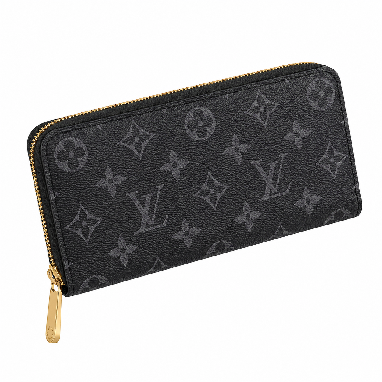 LV Essential Long Zip-Around Wallet - Black Floral Edition