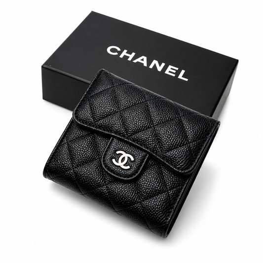 Chanel Iconic Noir Quilted Executive Wallet