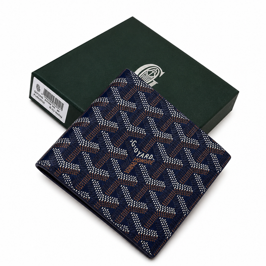 Goya Midnight Blue Structured Slim Wallet