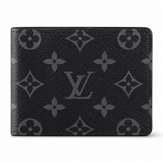 LV Signature Floral Monogram Wallet - Midnight Black