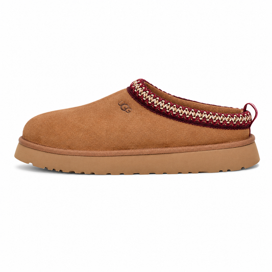 UGG Tasman Premium Chestnut Suede Slippers