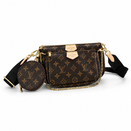 Louis Vuitton Multi Pochette Accessoires with Classic Black Strap