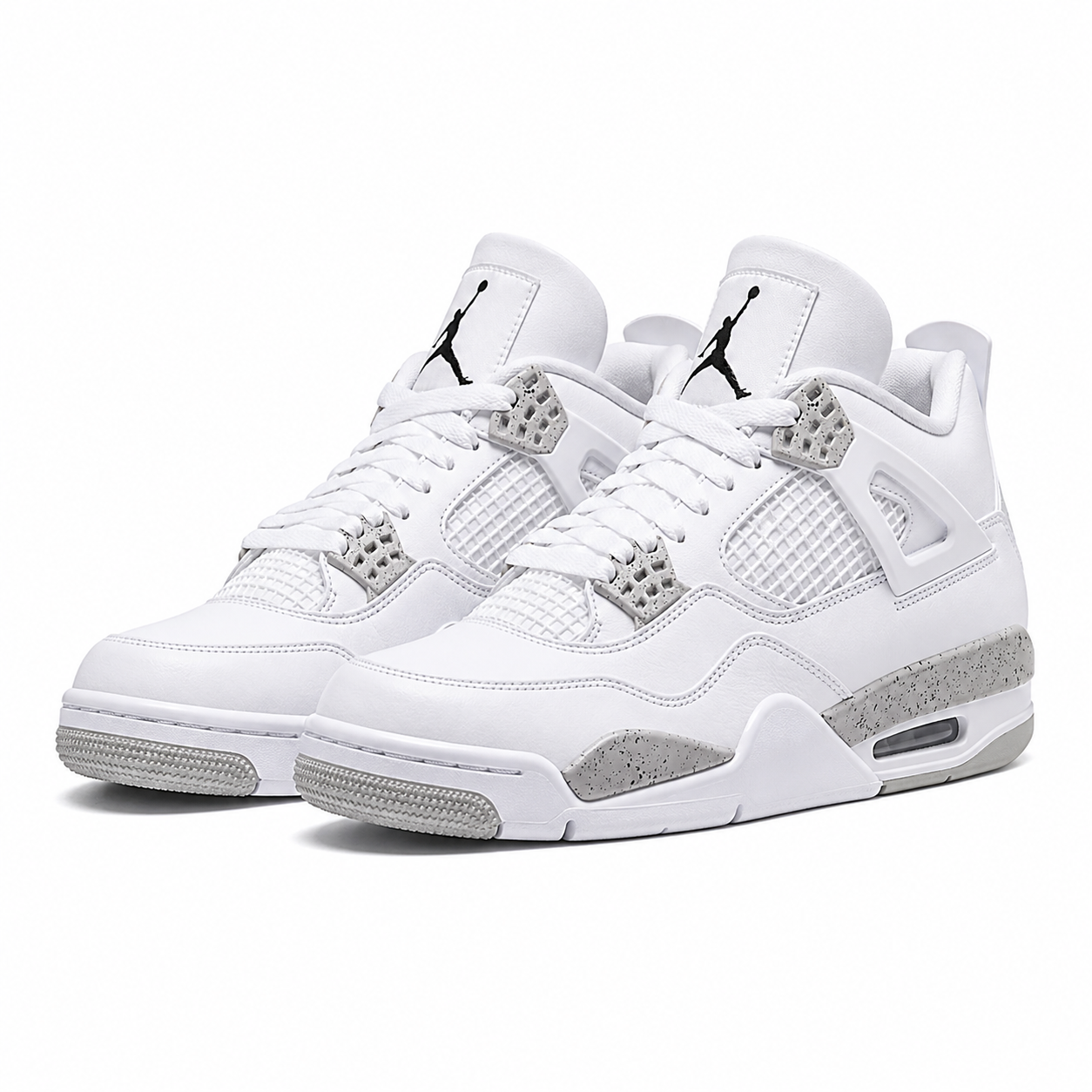 Air Jordan 4 Pure Money All-White Sneakers