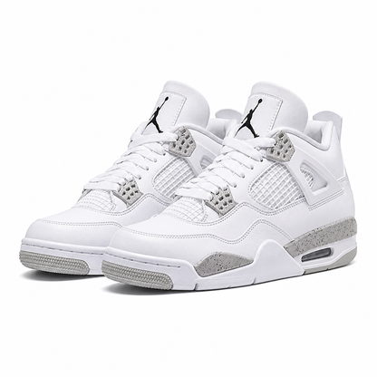 Air Jordan 4 Pure Money All-White Sneakers