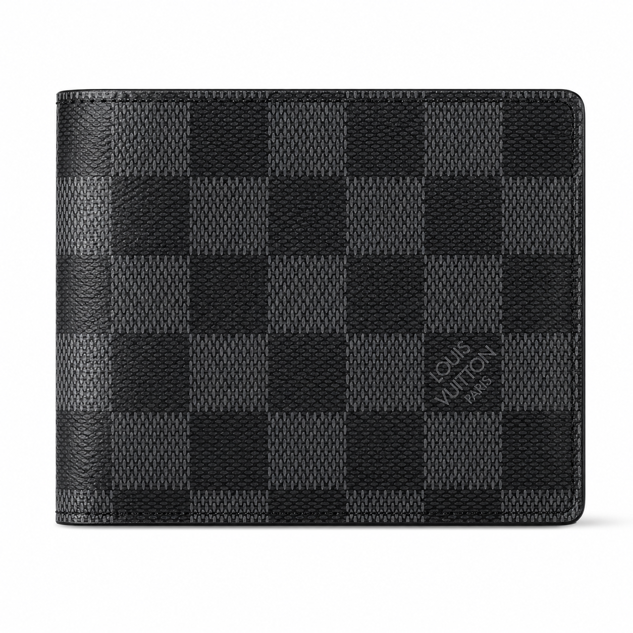 LV Damier Inspired Black Grid Executive Wallet