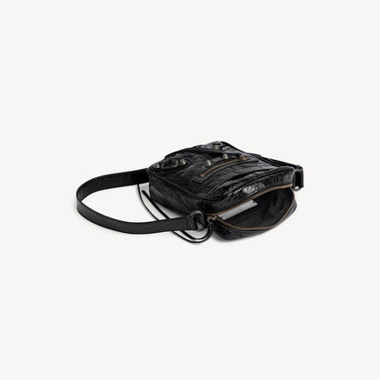 Men's Le City Vertical Crossbody Bag in Black
