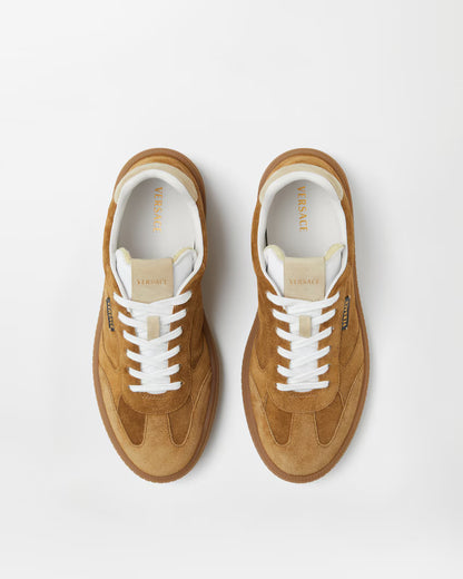 Greca Court Suede Sneakers