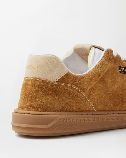 Greca Court Suede Sneakers