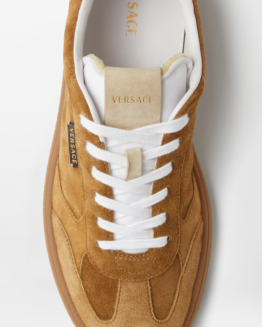 Greca Court Suede Sneakers
