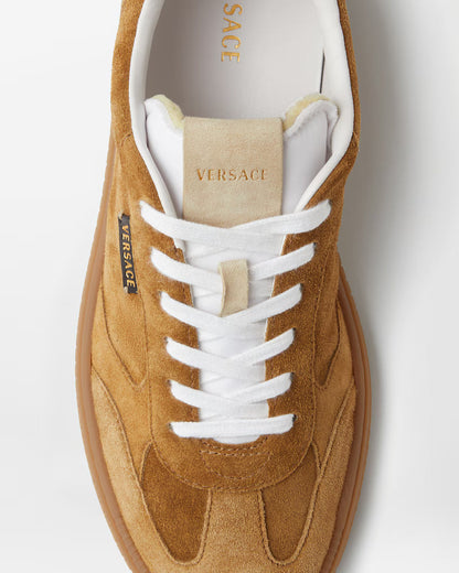 Greca Court Suede Sneakers
