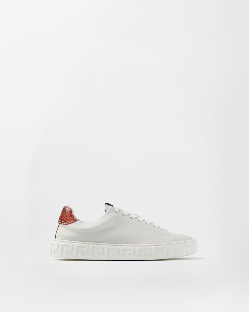 Greca Leather Sneakers