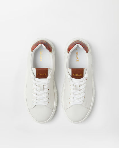 Greca Leather Sneakers