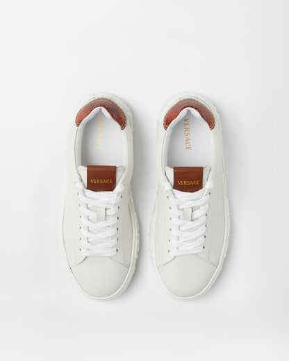 Greca Leather Sneakers