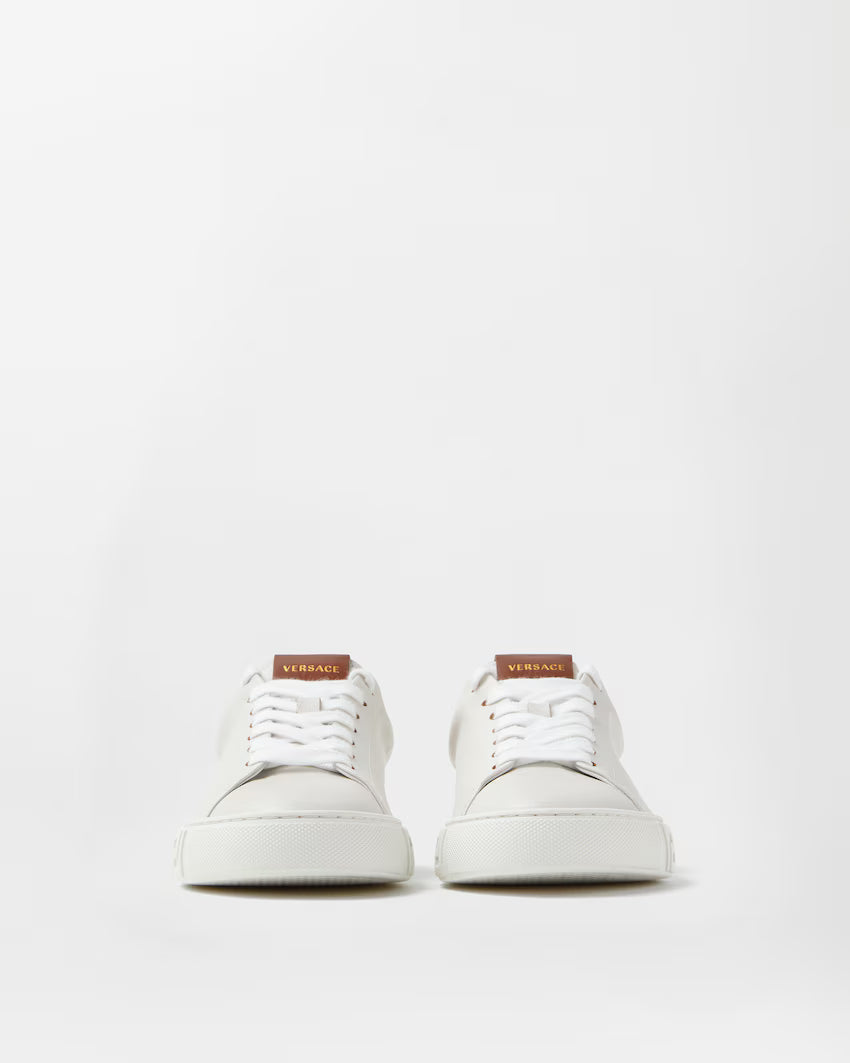 Greca Leather Sneakers