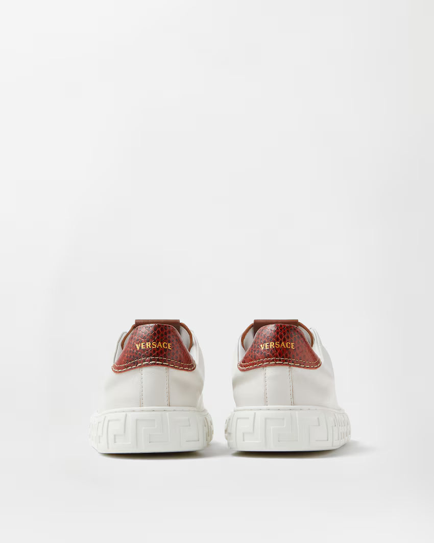 Greca Leather Sneakers