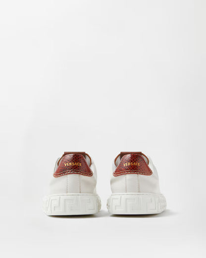 Greca Leather Sneakers