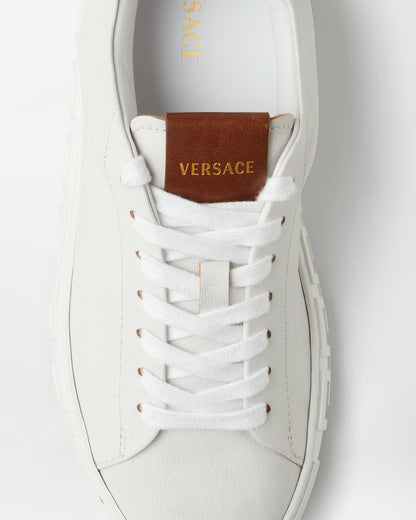 Greca Leather Sneakers