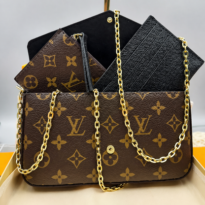 Louis Vuitton Pochette Félicie Monogram with Black Interior